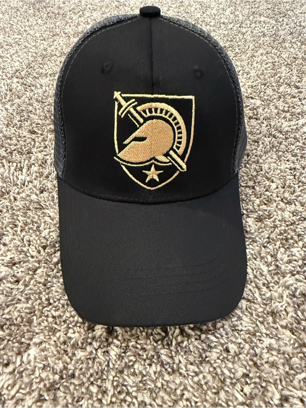 Army Black Knights Trucker Hat Black Snapback Cap Mesh Back West Point NEW